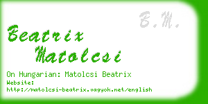 beatrix matolcsi business card